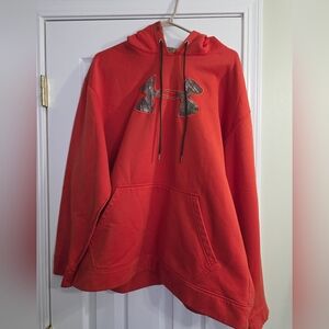 Under Armour Orange Hoodie with Camo Lining